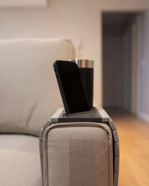 Katlanabilir Kolçak Üstü Tepsi - Bardak ve Telefon Tutucu Yan Sehpa